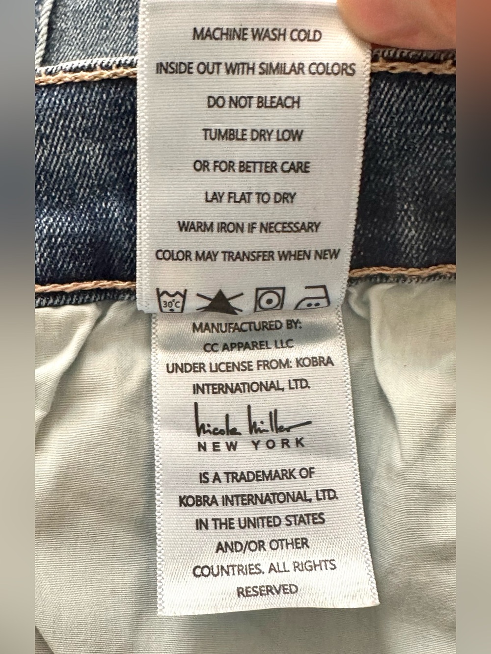 Nicole Miller SoHo High Rise Wide Leg Jeans Size 8 Blue Denim Ankle Pin Tuck - Picture 7 of 7
